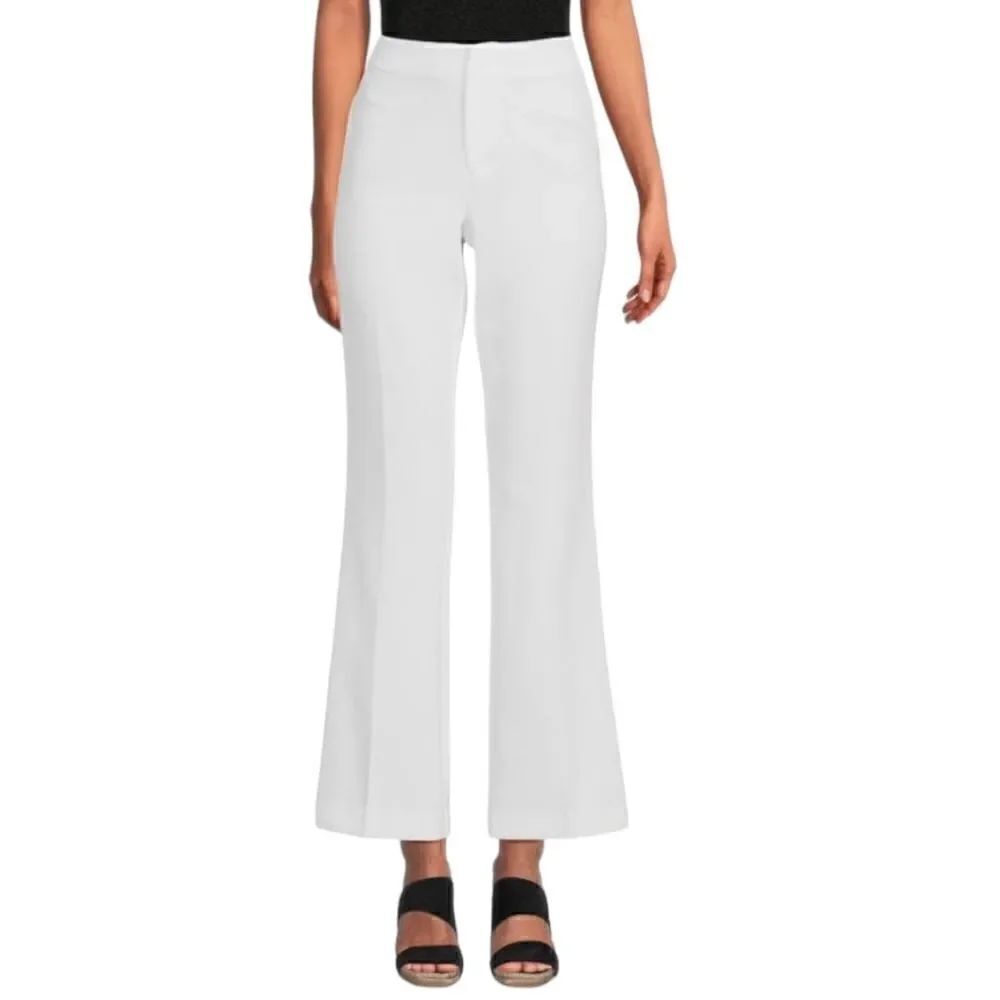 Ecru Women’s Lafayette High Rise Flare Pants in the Size 12 in Off White Color